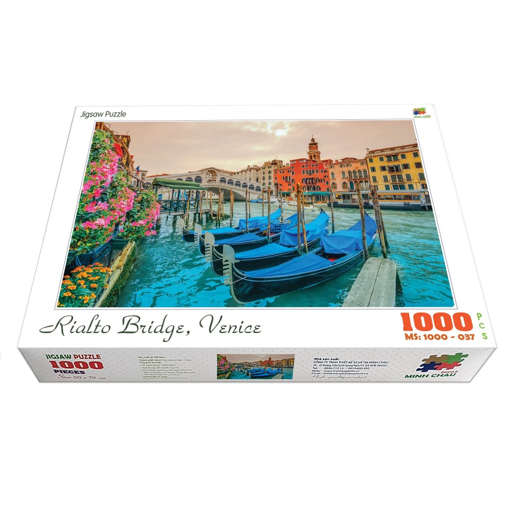 Bộ tranh xếp hình cao cấp 1000 mảnh 50x80cm – Rialto Bridge